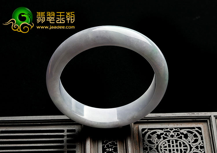 糯冰种淡春带彩缅甸翡翠A货手镯（57.3mm）