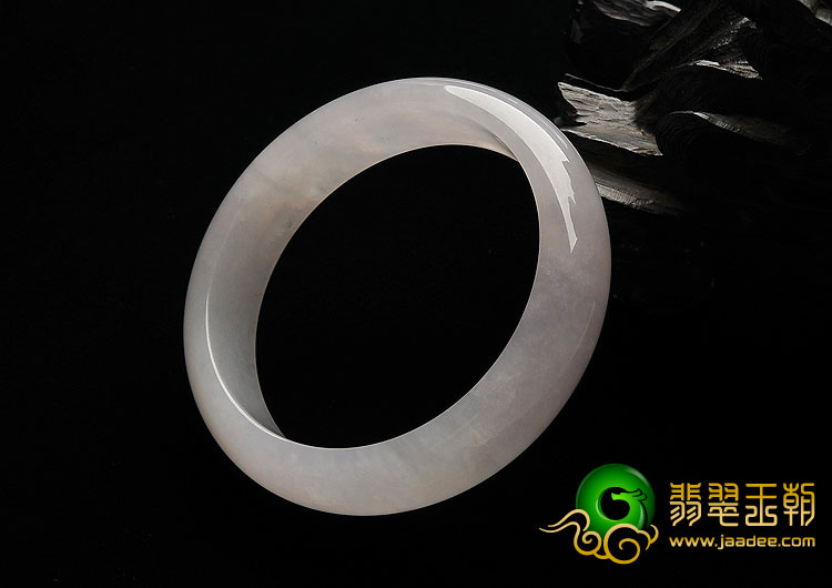 冰种淡紫罗兰缅甸翡翠A货手镯（57.2mm）