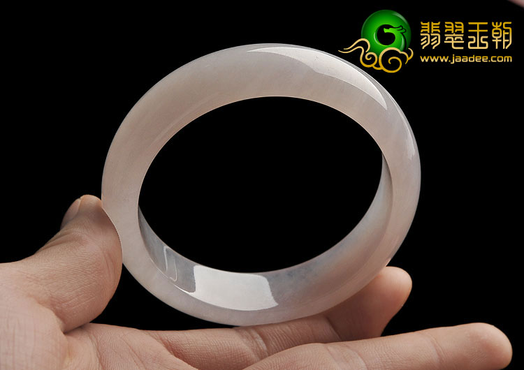 冰种淡紫罗兰缅甸翡翠A货手镯（57.2mm）