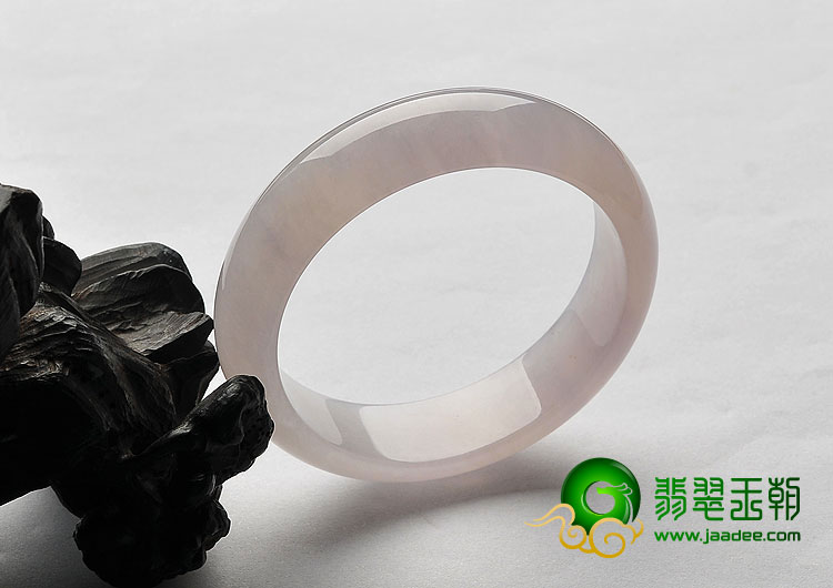 冰种淡紫罗兰缅甸翡翠A货手镯（57.2mm）