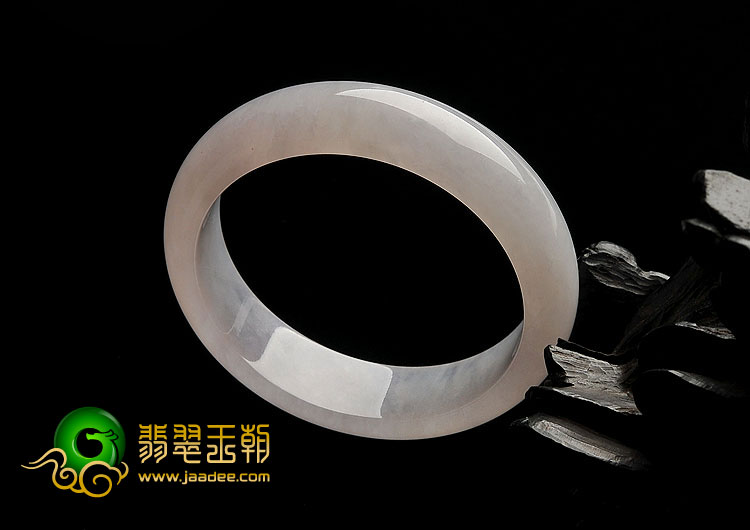 冰种淡紫罗兰缅甸翡翠A货手镯（57.2mm）
