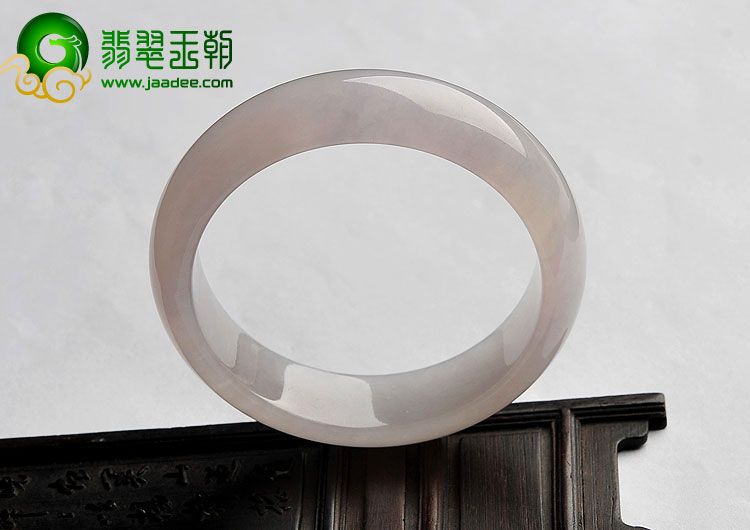 冰种淡紫罗兰缅甸翡翠A货手镯（57.2mm）