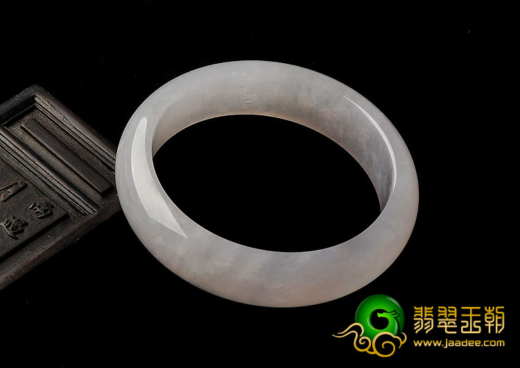 冰种淡紫罗兰缅甸翡翠A货手镯（57.2mm）