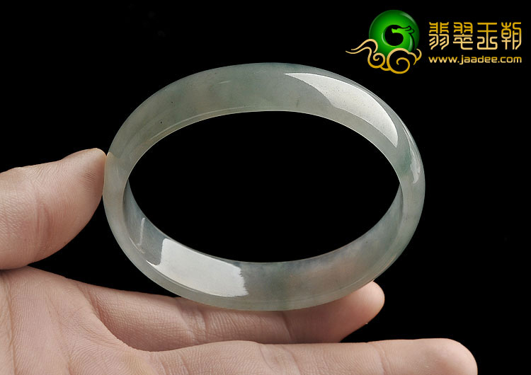 冰种飘花缅甸翡翠A货贵妃镯（57.2mm-47.2mm）