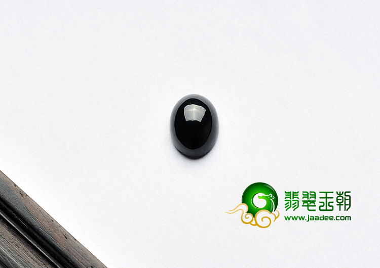 冰玻种墨翠缅甸翡翠A货戒面