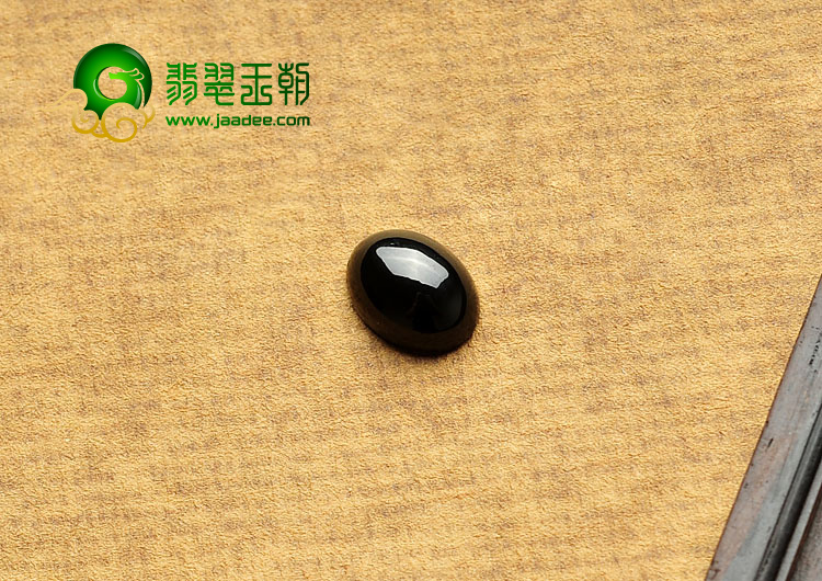 冰玻种墨翠缅甸翡翠A货戒面