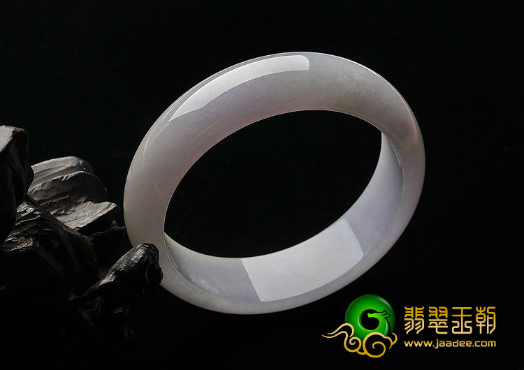 糯冰种紫罗兰带黄翡缅甸翡翠A货手镯（60.5mm）