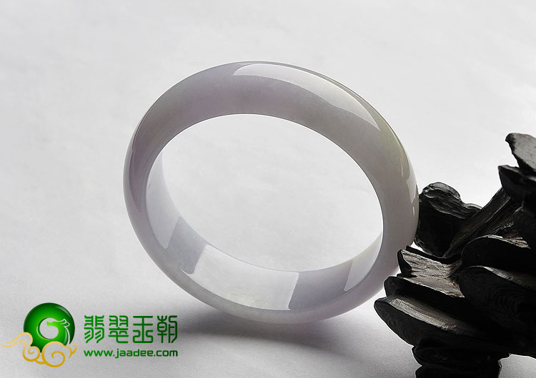 糯冰种紫罗兰带黄翡缅甸翡翠A货手镯（60.5mm）