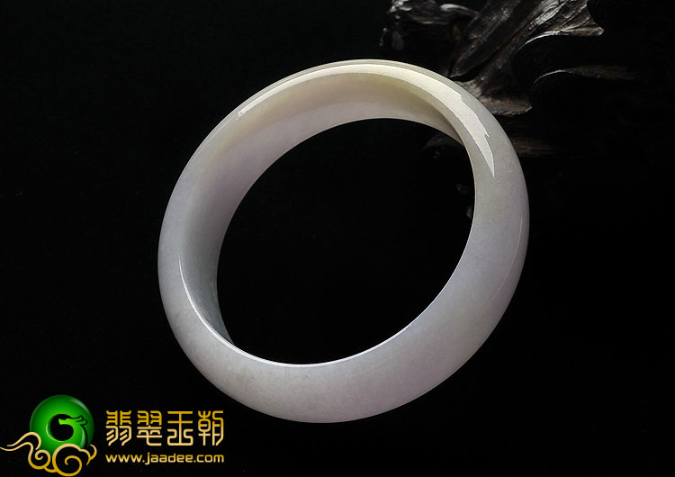 糯冰种紫罗兰带黄翡缅甸翡翠A货手镯（60.5mm）