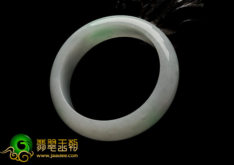糯冰种飘花缅甸翡翠A货手镯（56.1mm）