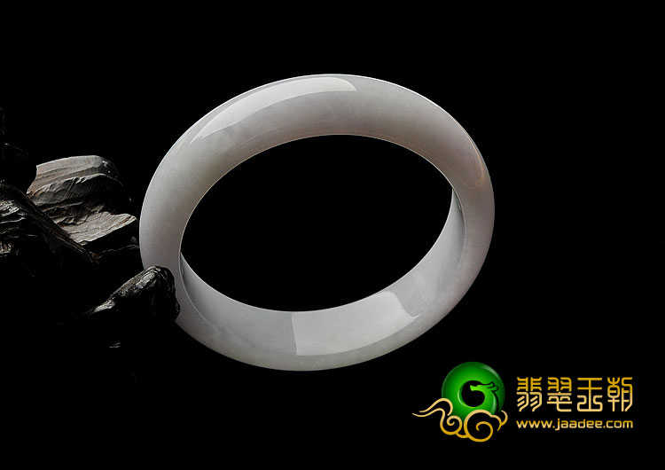 糯冰种淡紫罗兰缅甸翡翠A货手镯（55.4mm）