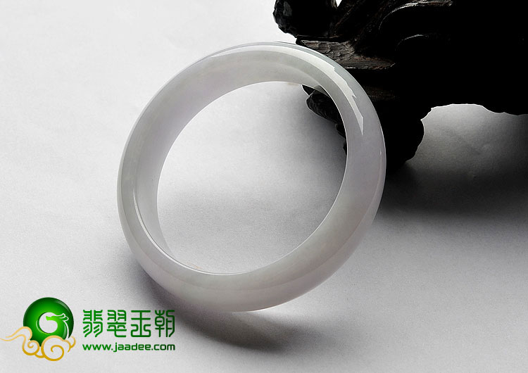 糯冰种淡紫罗兰缅甸翡翠A货手镯（55.4mm）