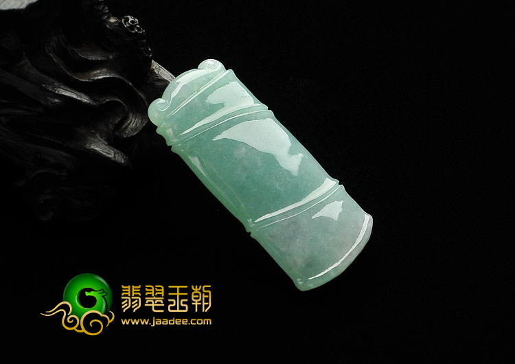 糯冰种晴水缅甸翡翠A货节节高挂件