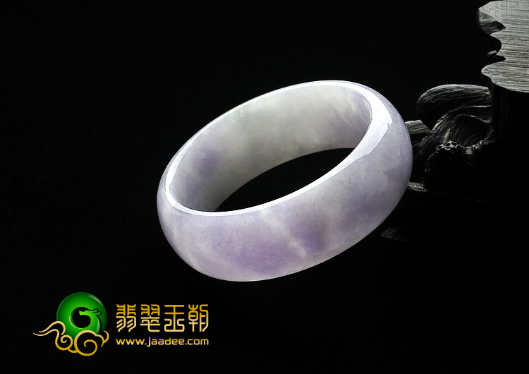 糯冰种紫罗兰缅甸翡翠A货童镯（44.6mm）