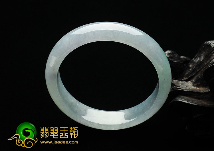 冰种略飘花缅甸翡翠A货手镯（58.4mm）