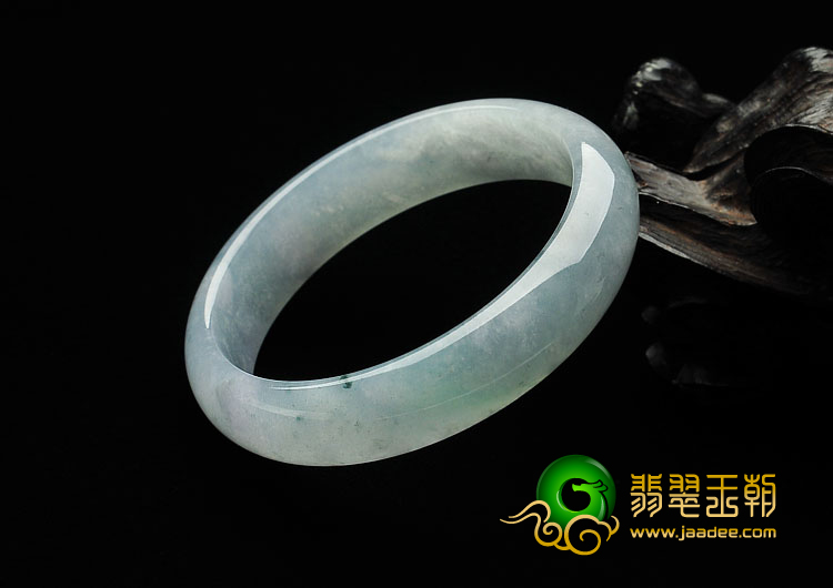 冰种略飘花缅甸翡翠A货手镯（58.4mm）
