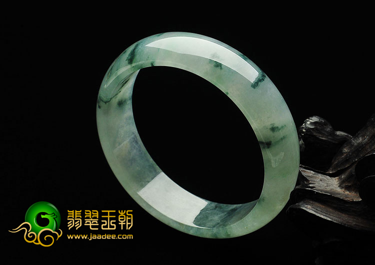冰种飘花缅甸翡翠A货手镯（59mm）