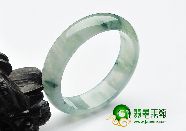 冰种飘花缅甸翡翠A货手镯（59mm）