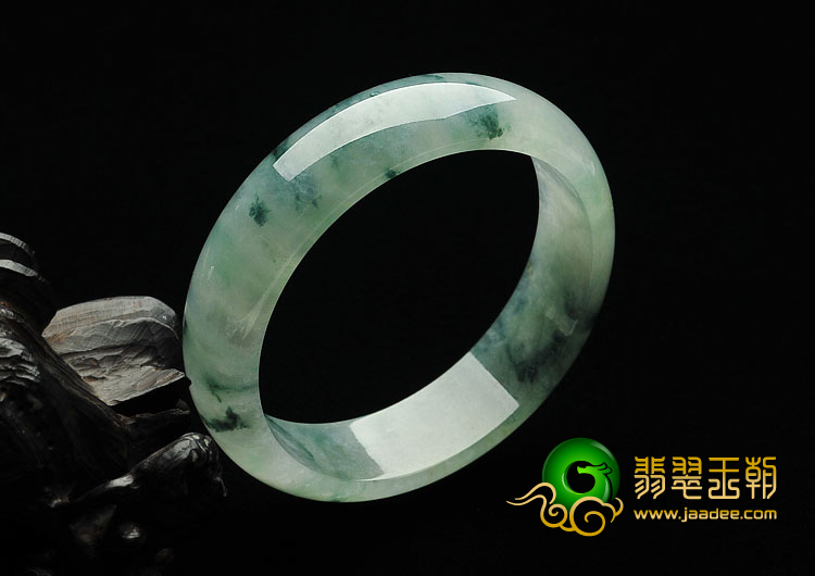 冰种飘花缅甸翡翠A货手镯（59mm）