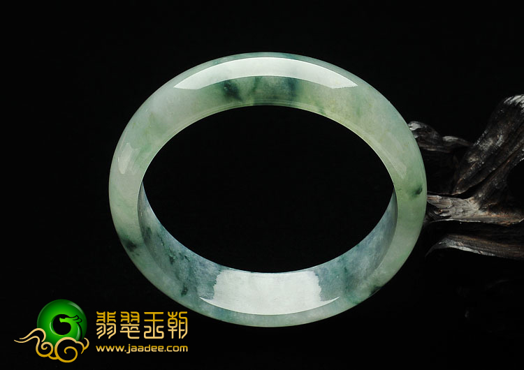 冰种飘花缅甸翡翠A货手镯（59mm）