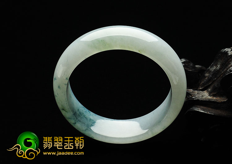 糯冰种飘花缅甸翡翠A货手镯（56.7mm）