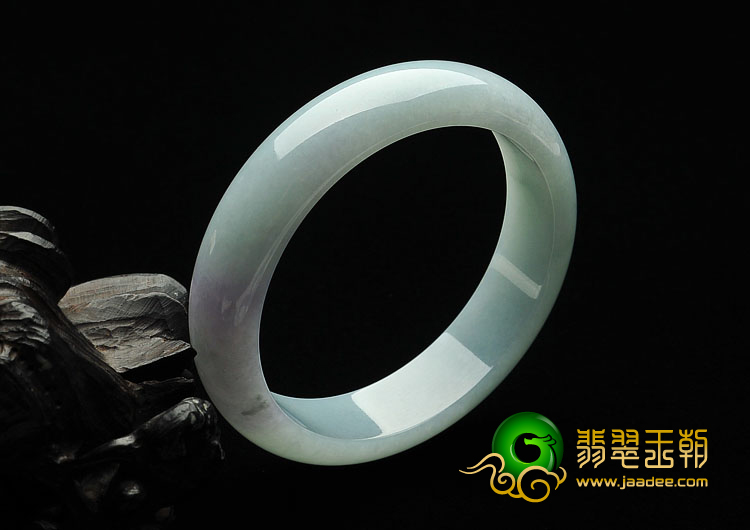 糯冰种晴水略带紫罗兰缅甸翡翠A货手镯（57.3mm）