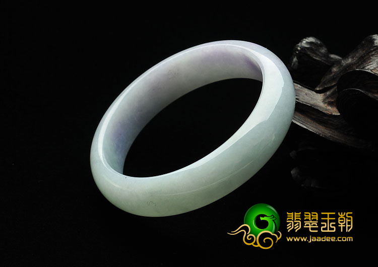 糯冰种晴水略带紫罗兰缅甸翡翠A货手镯（58mm）