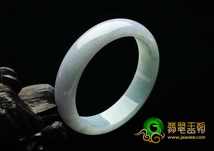 糯冰种晴水略带紫罗兰缅甸翡翠A货手镯（58mm）