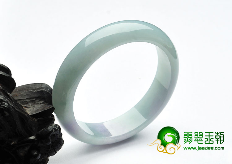 糯冰种晴水略带紫罗兰缅甸翡翠A货手镯（57.5mm）