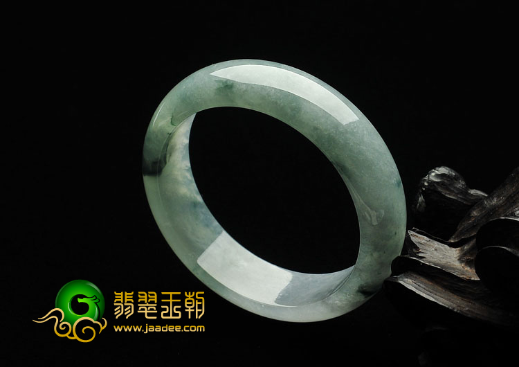 冰种飘花缅甸翡翠A货手镯（55.6mm）