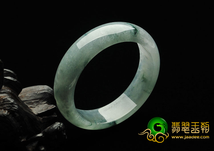 冰种飘花缅甸翡翠A货手镯（55.6mm）
