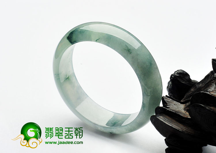 冰种飘花缅甸翡翠A货手镯（55.6mm）