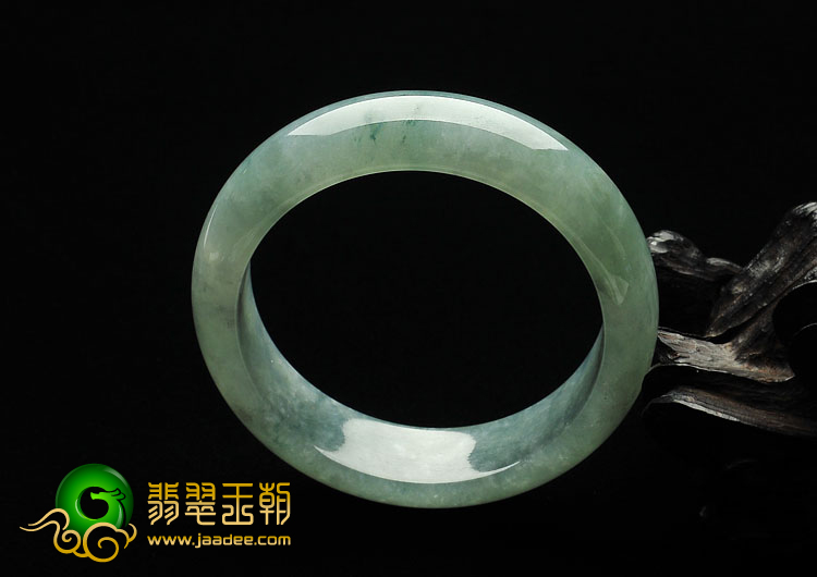 冰种飘花缅甸翡翠A货手镯（57.7mm）