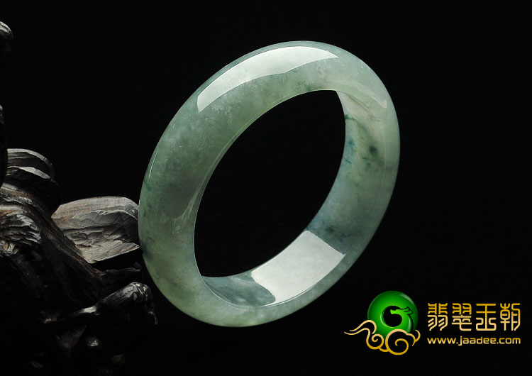 冰种飘花缅甸翡翠A货手镯（57.7mm）