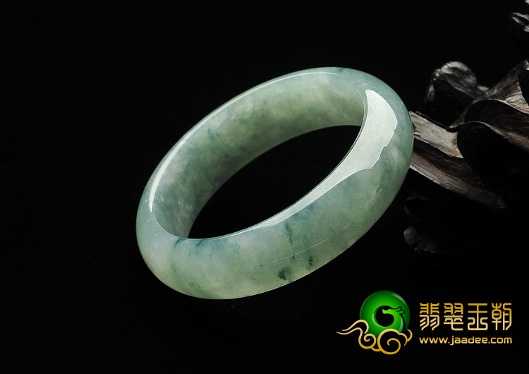 冰种飘花缅甸翡翠A货手镯（57.7mm）
