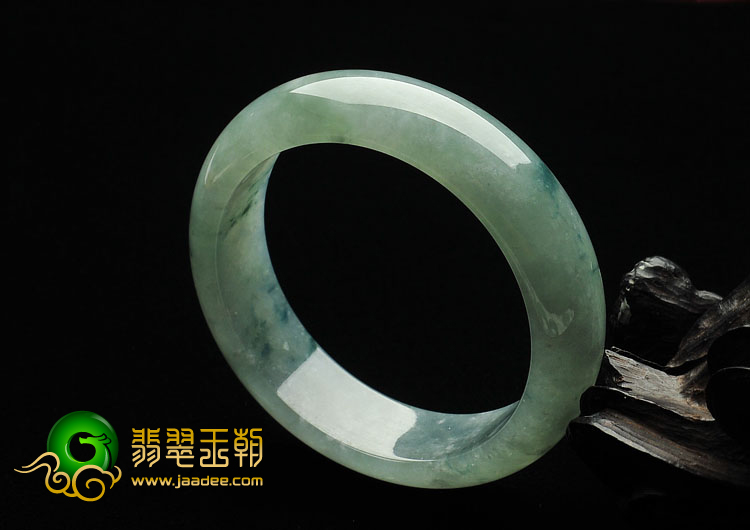 冰种飘花缅甸翡翠A货手镯（57.7mm）