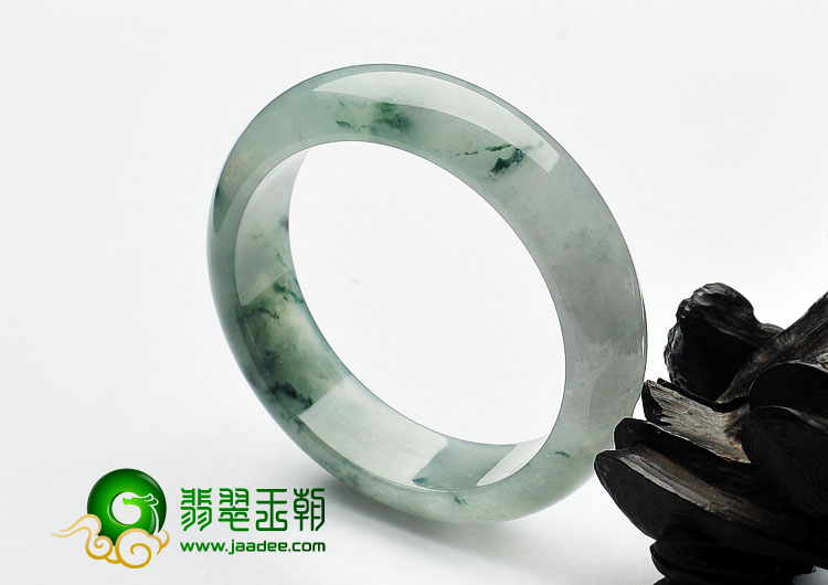 冰种飘花缅甸翡翠A货手镯（57.6mm）