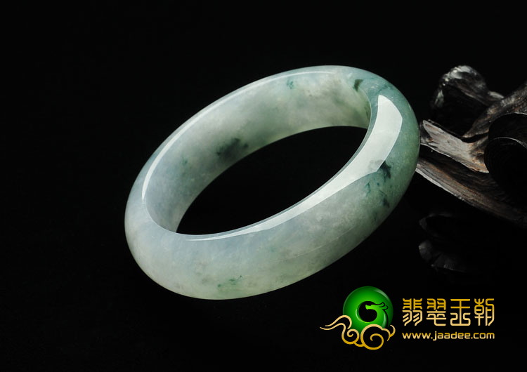 冰种飘花缅甸翡翠A货手镯（57.6mm）