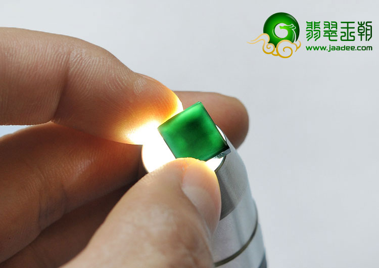 冰种墨翠缅甸翡翠A货戒面