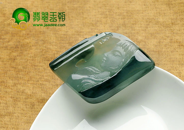 冰种晴水缅甸翡翠A货知音挂件