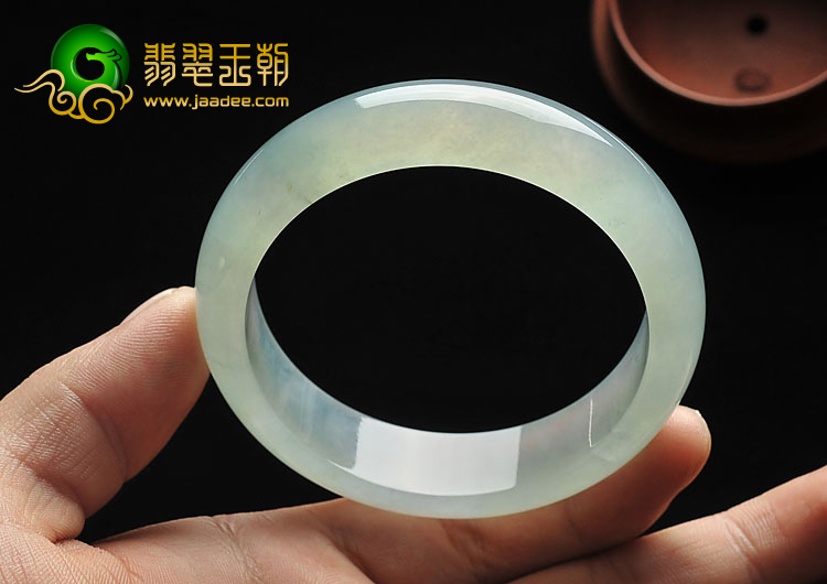 冰种晴水缅甸翡翠A货手镯(56.1mm)
