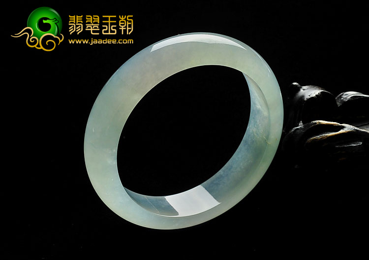冰种晴水缅甸翡翠A货手镯(56.1mm)