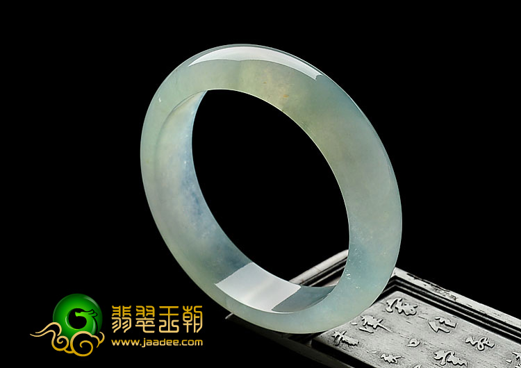 冰种晴水缅甸翡翠A货手镯(56.1mm)