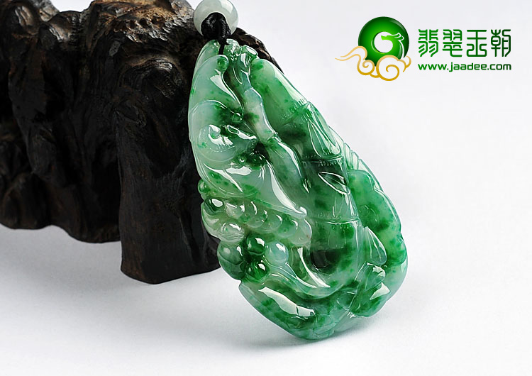 糯冰种飘翠缅甸翡翠A货节节高挂件
