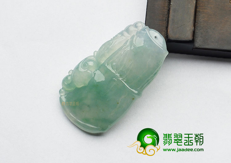 冰种飘花缅甸翡翠A货节节高挂件