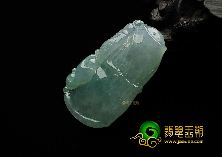 冰种飘花缅甸翡翠A货节节高挂件