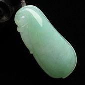 糯冰种晴水缅甸翡翠A货福瓜挂件