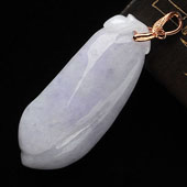 糯冰种紫罗兰缅甸翡翠A货福瓜挂件