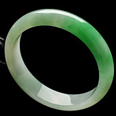 冰种翠色缅甸翡翠A货手镯（57.6mm）
