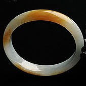 糯冰种褐黄翡晴水缅甸翡翠A货贵妃镯（48.9mm-54.8mm）